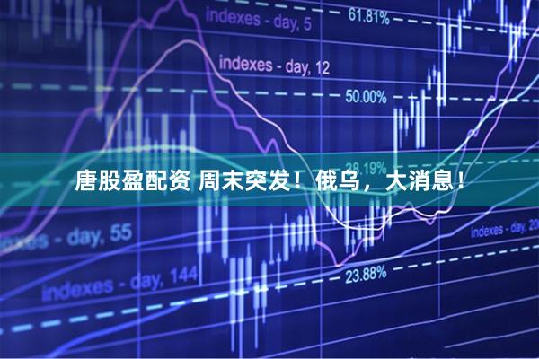 唐股盈配资 周末突发！俄乌，大消息！